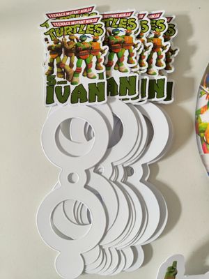 Torta finta Chupa Chups Tartarughe Ninja Turtle polistirolo scenografica personalizzata