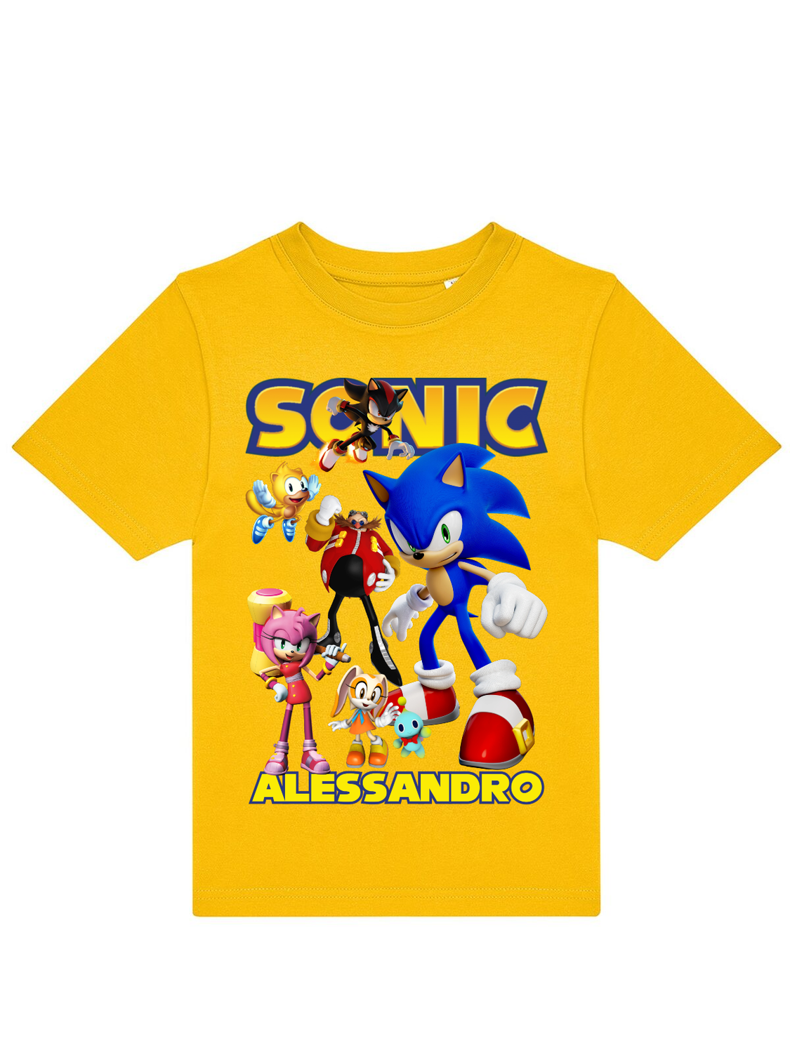 Magliette Sonic personalizzate con nome