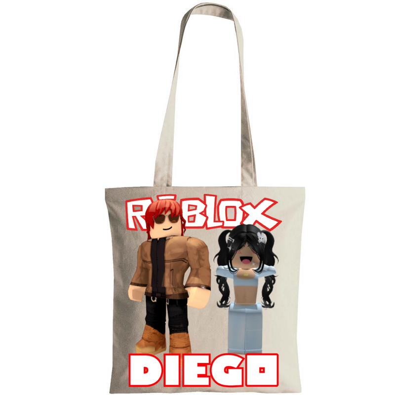 Borsa libri libreria Roblox personalizzata con nome regalo festa