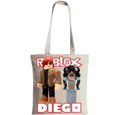 Borsa libri libreria Roblox personalizzata con nome regalo festa
