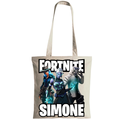 Borsa libri libreria Fortnite personalizzata con nome regalo festa