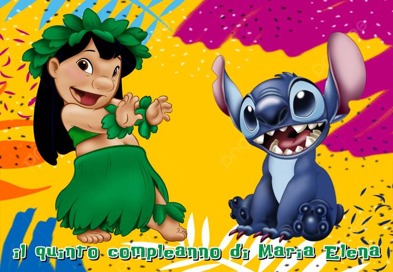 4 Magneti Lilo e Stitch Calamite frigo grande rettangolare personalizzabile