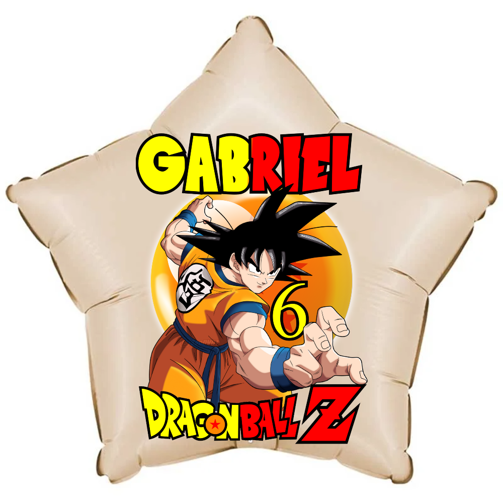 Palloncino Dragon Ball personalizzati con nome centrotavola compleanno