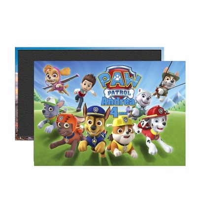 4 Magneti Paw Patrol Calamite frigo grande rettangolare personalizzabile