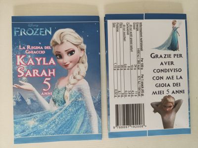 30 Sacchetti Frozen personalizza buste patatine piccole