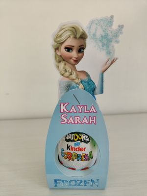 1 Scatolina Ovetto Kinder Frozen personalizza regalino fino festa