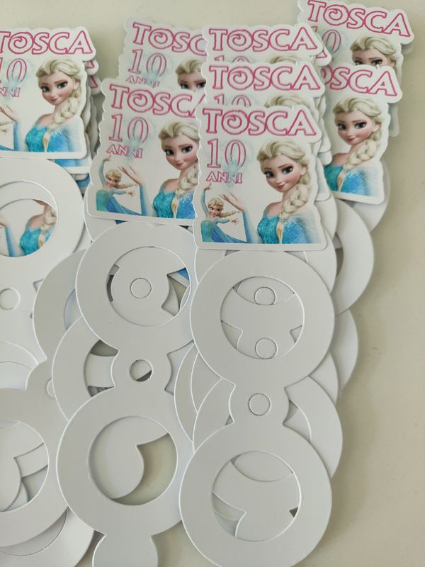 Torta finta Chupa Chups Frozen polistirolo scenografica personalizzata