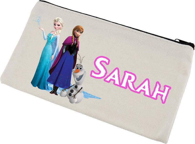Astucci matite scuola Frozen personalizza con nomi invitati festa Astucci matite scuola Frozen personalizza con nomi invitati festa
