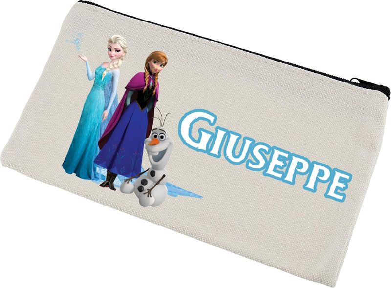 Astucci matite scuola Frozen personalizza con nomi invitati festa