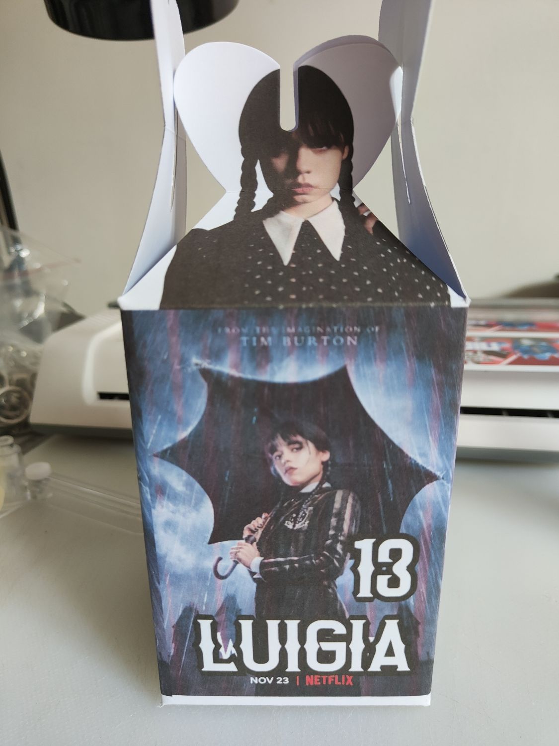 Scatola grande Mercoledì Addams personalizza porta merenda 1/2 Happy Meal