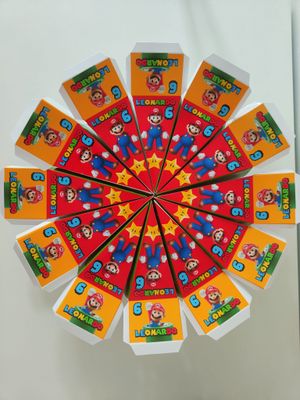 12 scatoline Super Mario fetta torta scenografica personalizza con nome