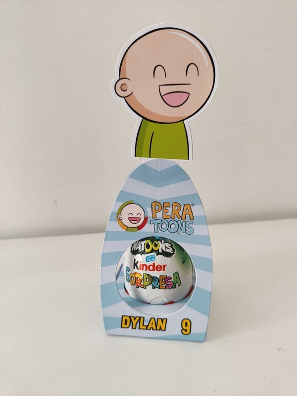 1 Scatolina Ovetto Kinder Pera Toons personalizza regalino fine festa
