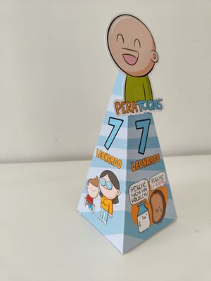 Scatolina piramide Pera Toons personalizza porta regalo confetti