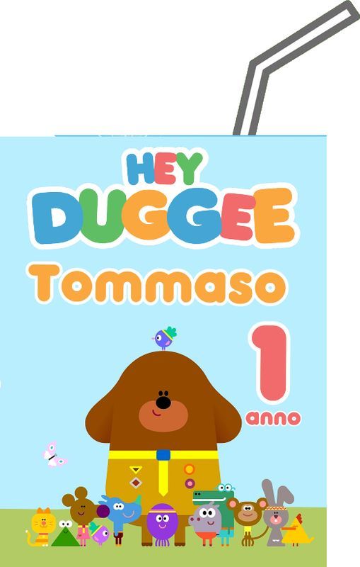 20 Adesivi Hey Duggee personalizza brick succo di frutta