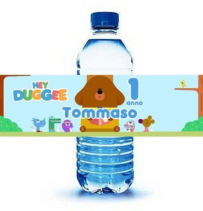 10 Etichette adesive Hey Duggee bottiglie Acqua personalizza festa