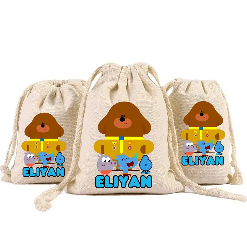 10 Sacchetti Hey Duggee personalizza porta confetti bomboniera