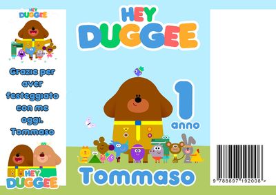10 bustine sacchetti Hey Duggee personalizza regalini fine festa