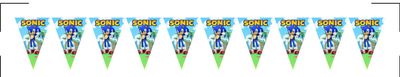 Festone Sonic personalizza bandierine triangolari compleanno