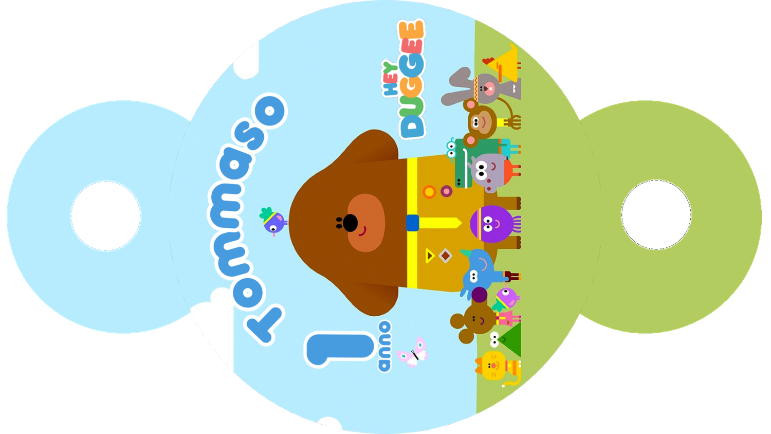 24 Decorazioni cannucce Hey Duggee personalizza festa compleanno