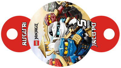 24 Decorazioni cannucce Ninjago personalizza festa compleanno