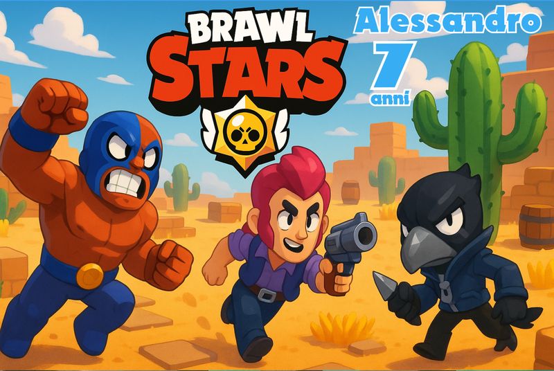 10 tovagliette americana colazione Brawl Stars personalizza