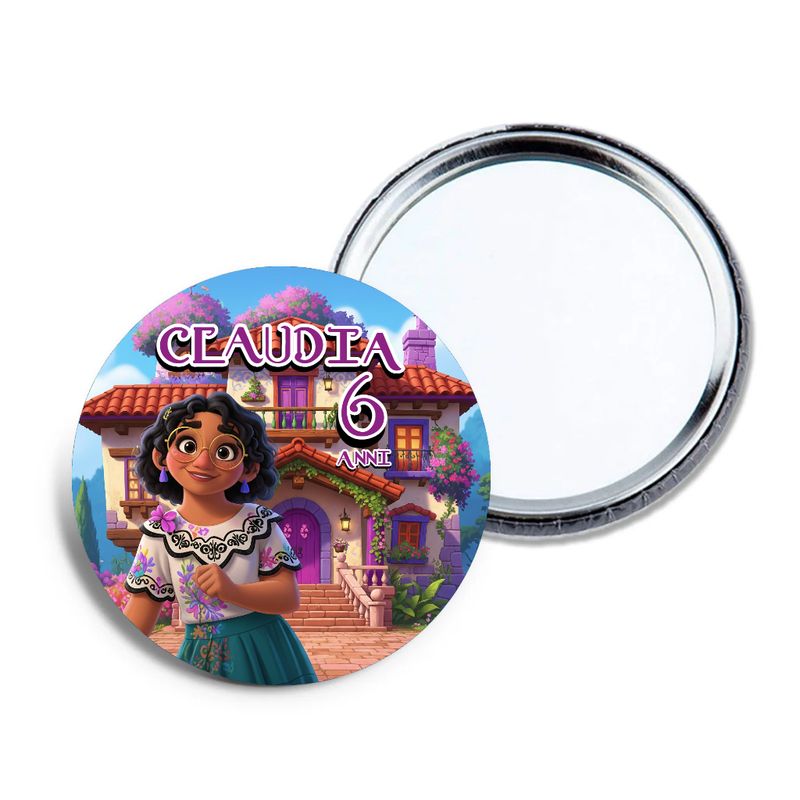6 specchietti da borsa Encanto personalizza regali festa per bambine