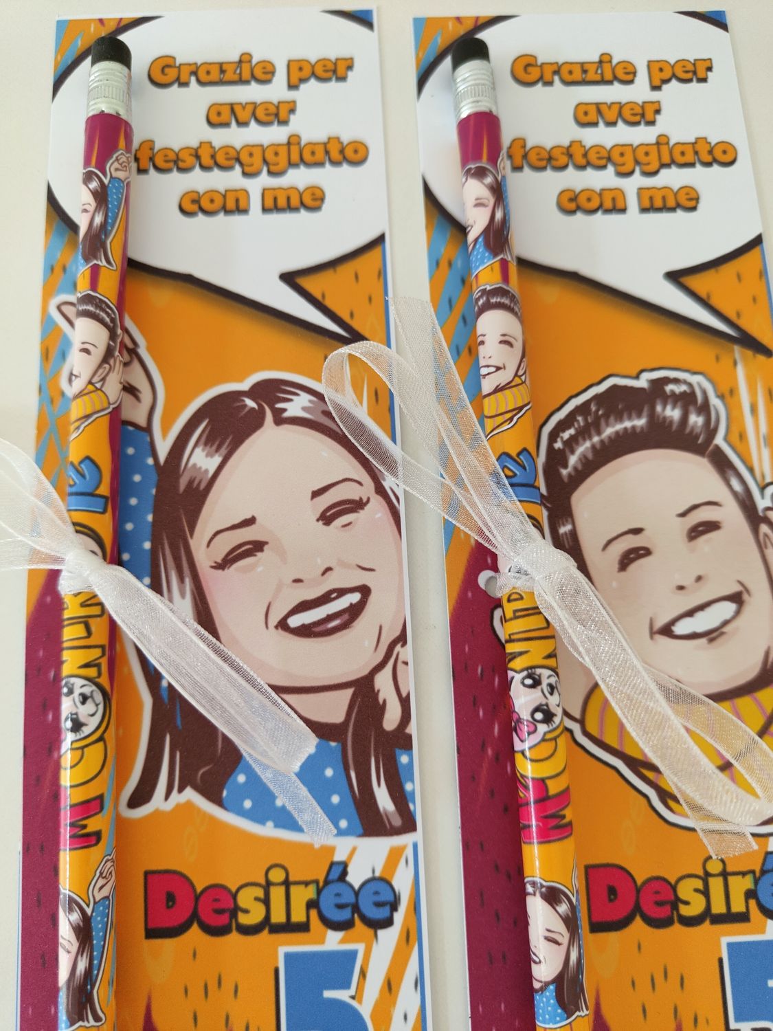 10 Matite segnaposto Me contro Te personalizza regali fine festa