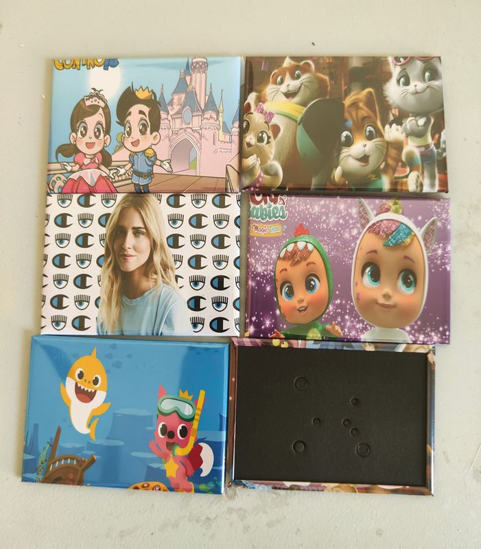 4 Magneti Calamite frigo grande rettangolare  personalizzabile