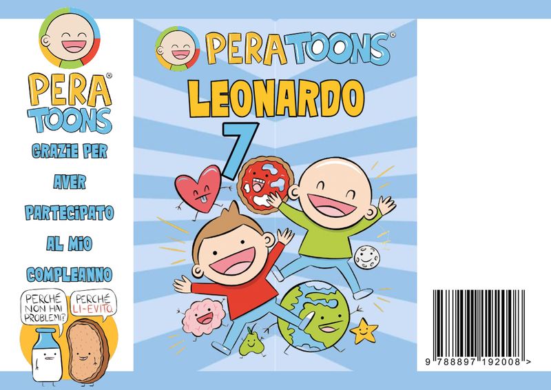 10 bustine sacchetti Pera Toons personalizza regalini fine festa