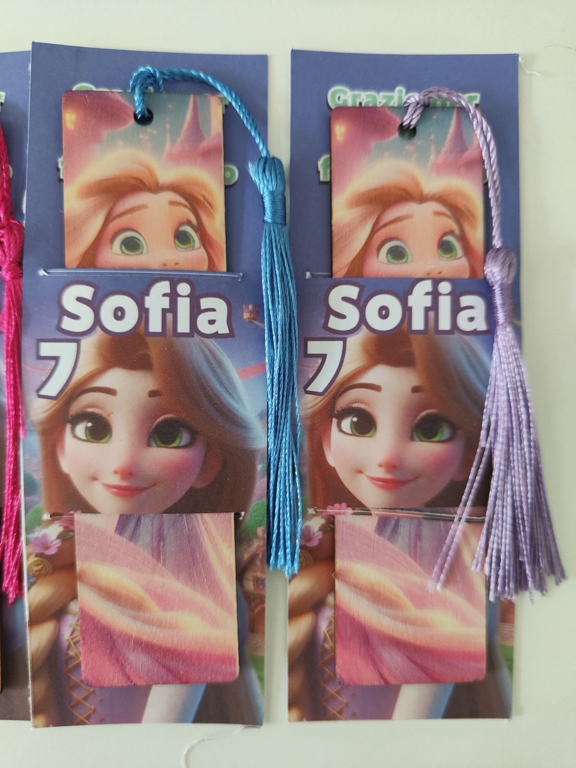 10 Segnalibro legno Rapunzel personalizza segnaposto regalo festa