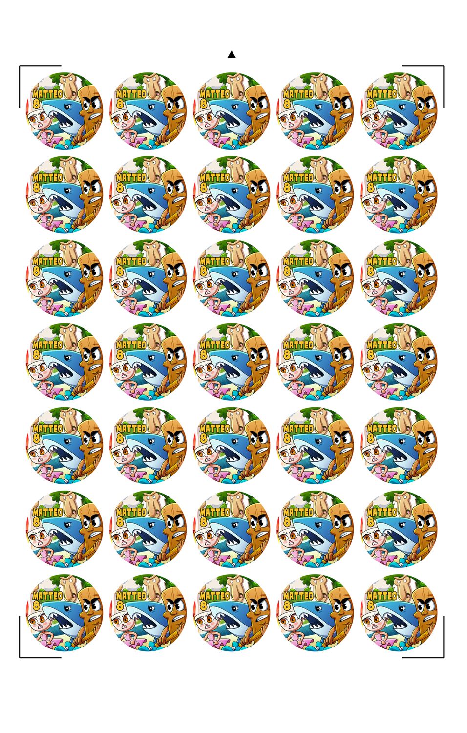 Adesivi tag tondo Brainrot personalizza tappo Acqua succo frutta vasetti