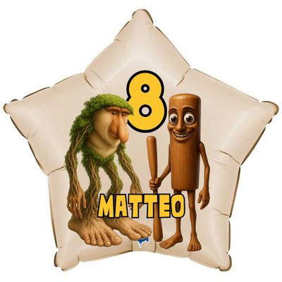 Palloncino Brainrot personalizzati con nome centrotavola compleanno