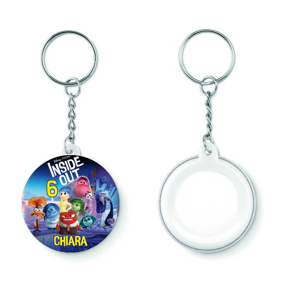 10 Portachiavi zaino scuola inside Out personalizza regalini festa
