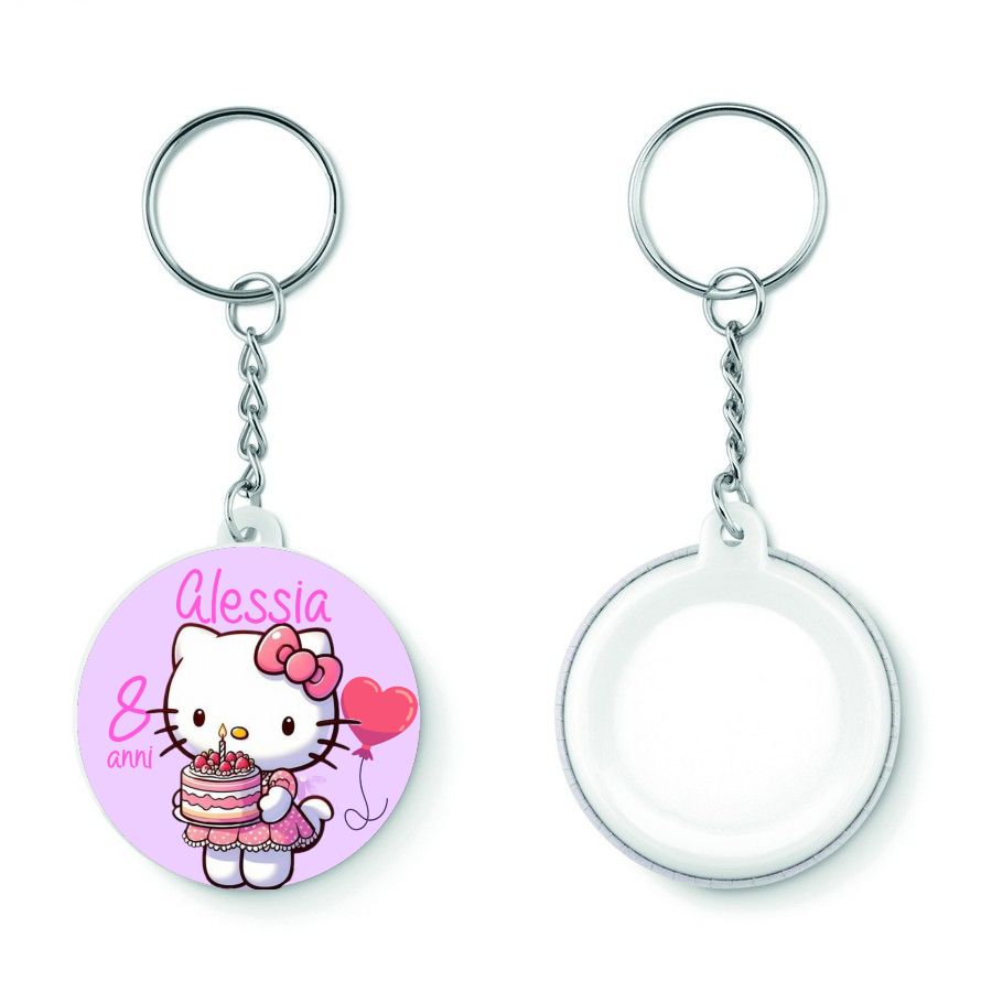 10 Portachiavi zaino scuola Hello Kitty personalizza regalini festa