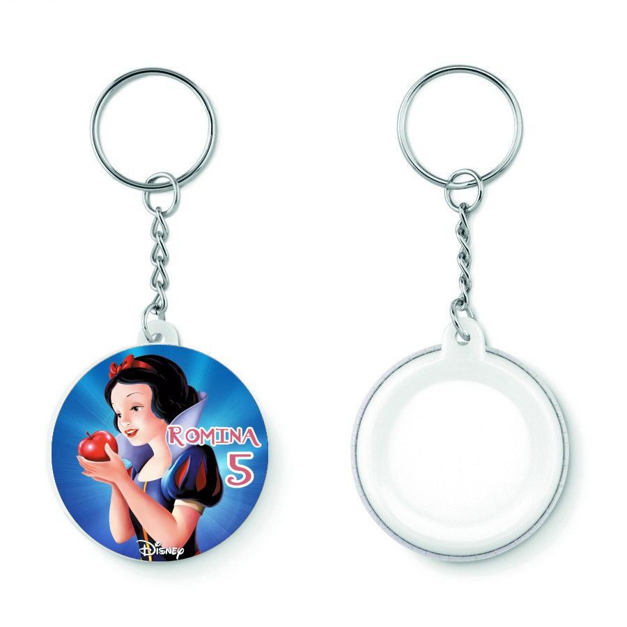 10 Portachiavi zaino scuola Biancaneve personalizza regalini festa
