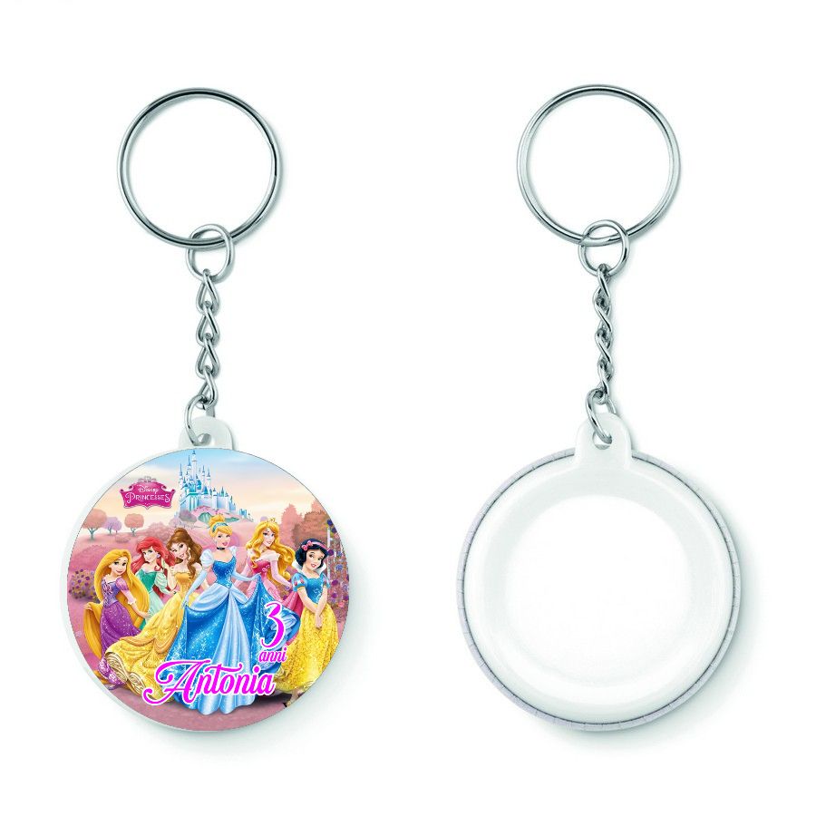 10 Portachiavi zaino scuola Principesse personalizza regalini festa