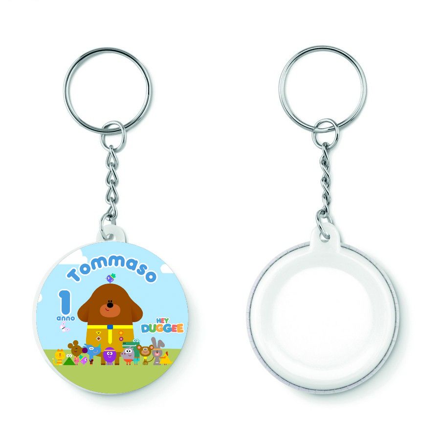 10 Portachiavi zaino scuola Hey Duggee personalizza regali festa
