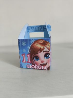 1 Scatolina Frozen Quadrata personalizza porta regali fine festa