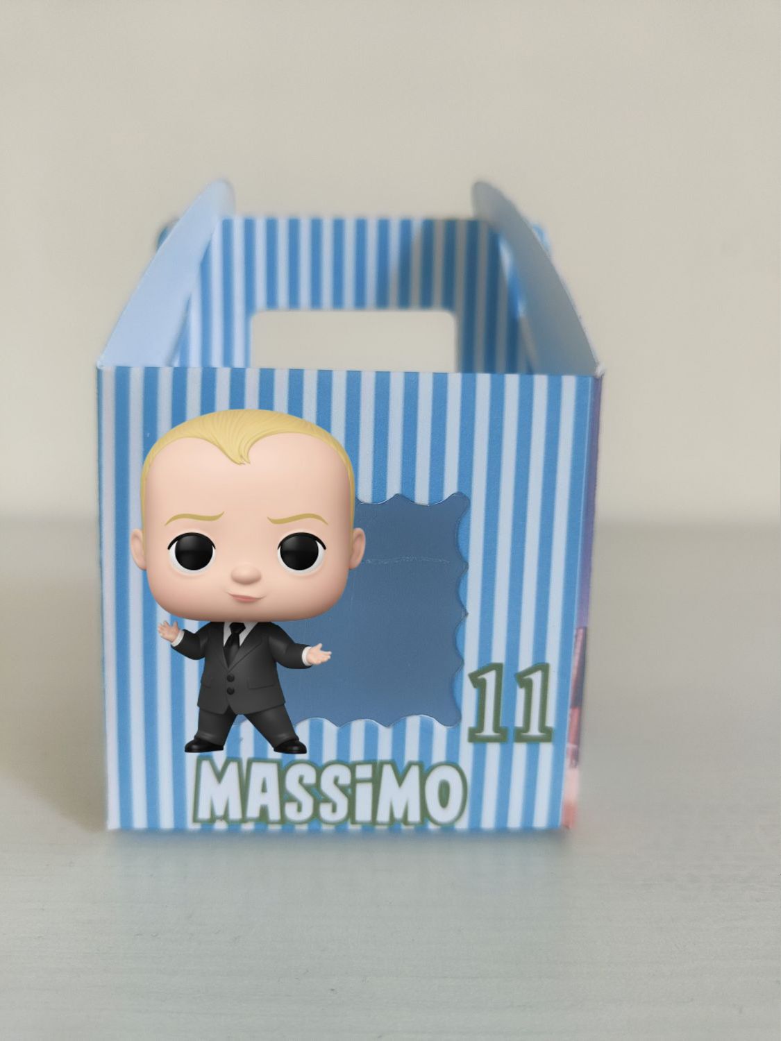 1 Scatolina Baby Boss Quadrata personalizza porta regali fine festa