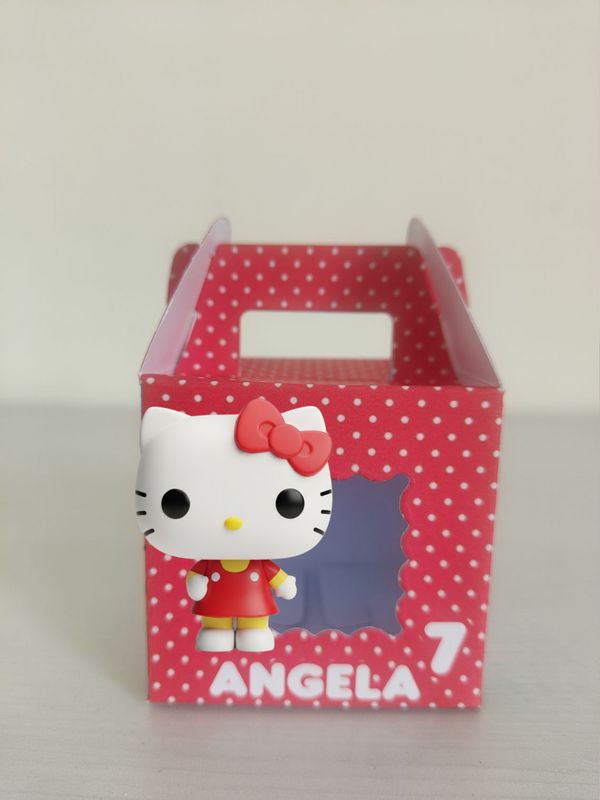 1 Scatolina Hello Kitty Quadrata personalizza porta regali fine festa