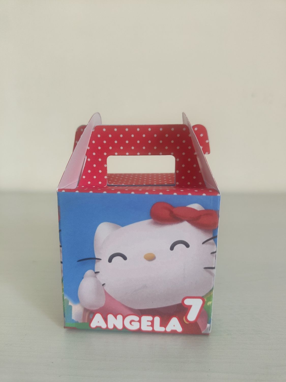 1 Scatolina Hello Kitty Quadrata personalizza porta regali fine festa