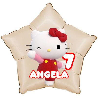 Palloncino Hello Kitty personalizzati con nome centrotavola