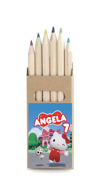 10 set matite colori Hello Kitty personalizza regali fine festa 10 set matite colori Hello Kitty personalizza regali fine festa