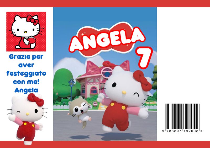 10 bustine sacchetti Hello Kitty personalizza regalini fine festa