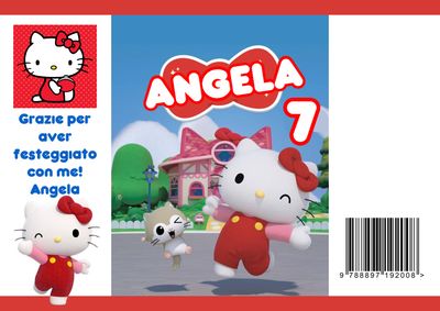10 bustine sacchetti Hello Kitty personalizza regalini fine festa
