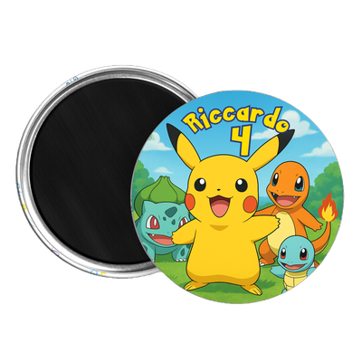 10 Magneti Pokemon Calamite frigo tondo 5.8cm personalizzabile