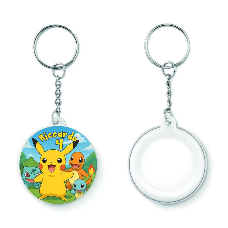 10 Portachiavi zaino scuola Pokemon personalizza regalini festa