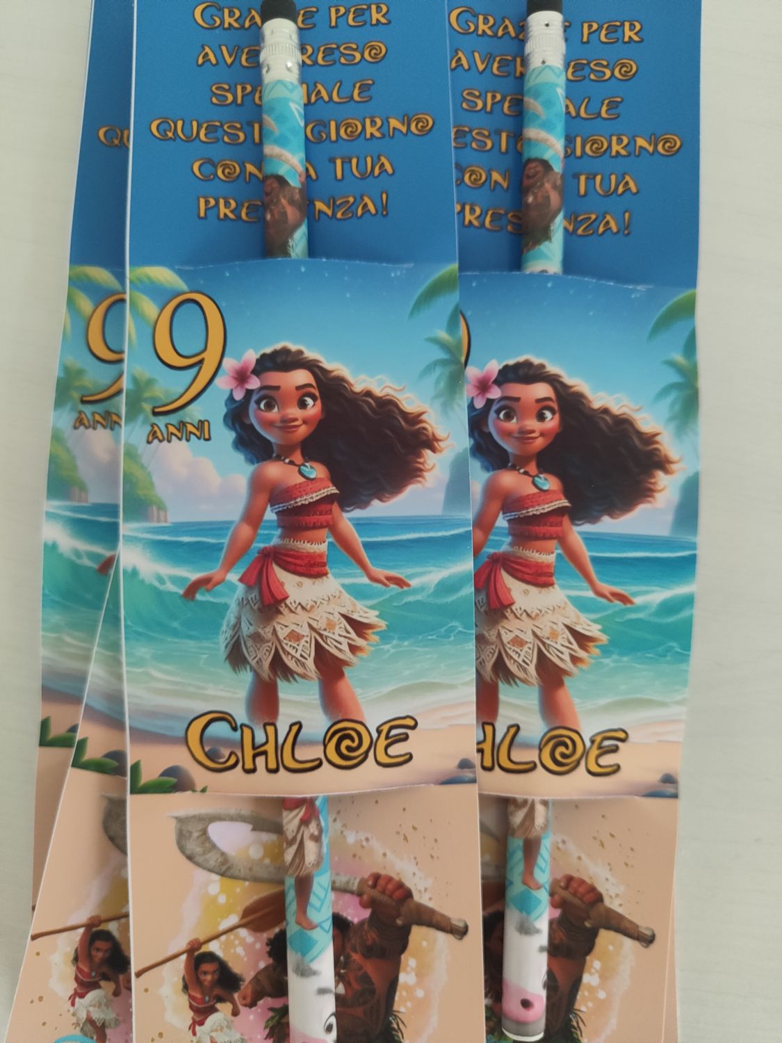 10 Matite segnaposto Oceania personalizza regali fine festa