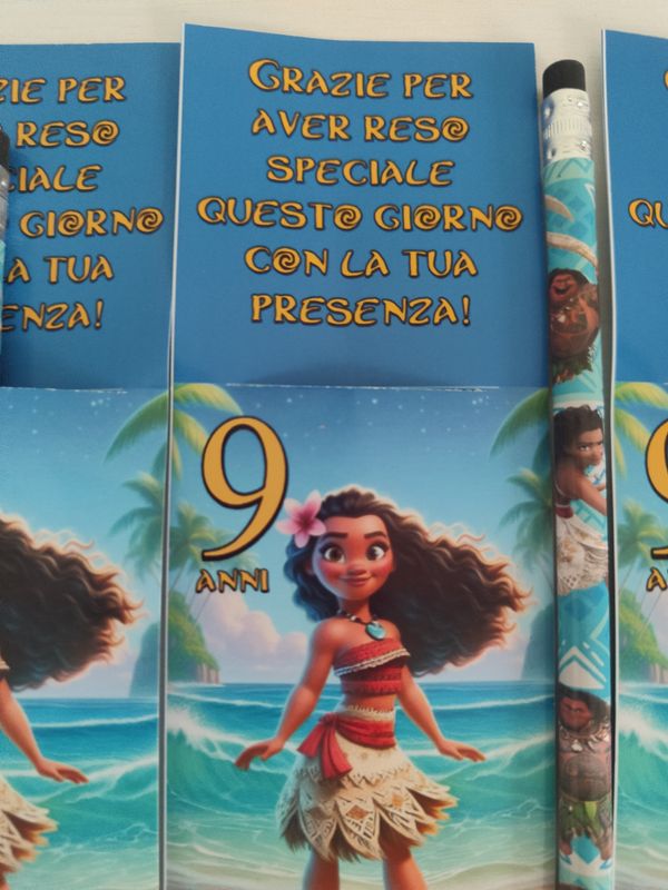 10 Matite segnaposto Oceania personalizza regali fine festa