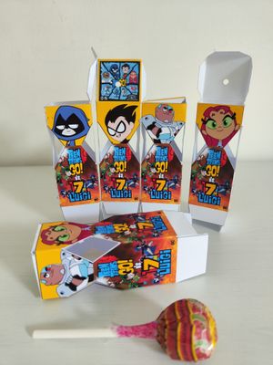 Scatoline chupa chups Teen titans go personalizzata con nome